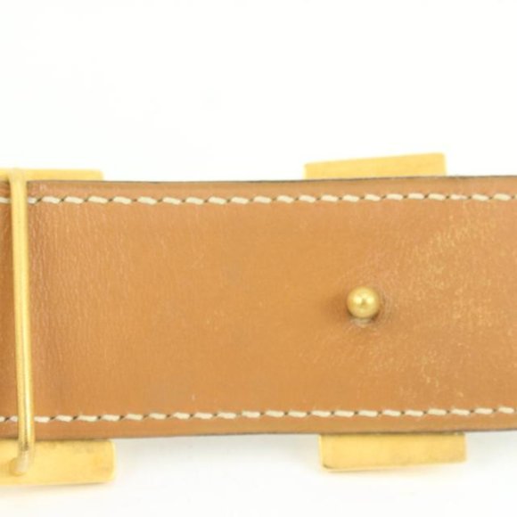 Hermès Black x Brown x Gold 32mm Reversible H Logo Belt Kit s331h52 main image 8